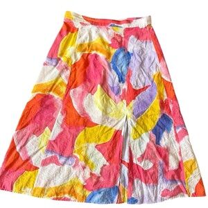 French Connection Abstract Floral A-Line Skirt – Size 12 (XL)